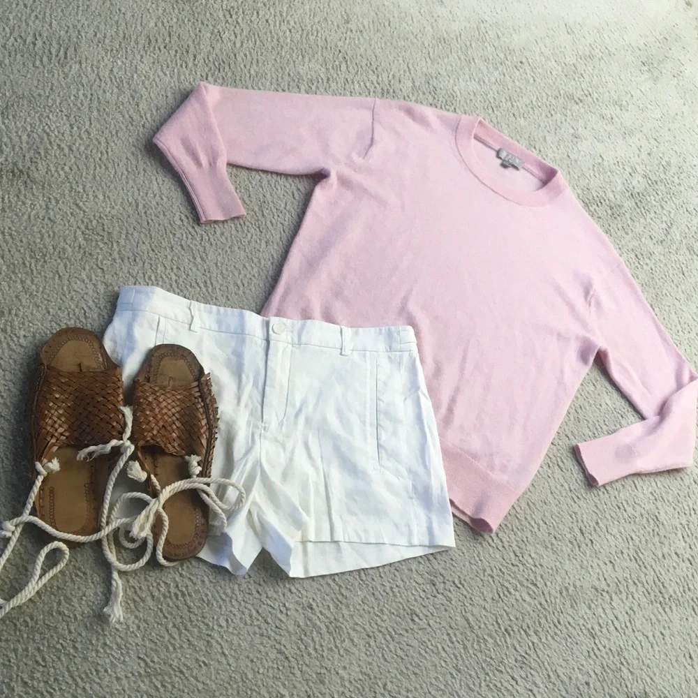J.CREW/“HEATHER BLUSH”100% CASHMERE RELAXED FIT SWEATER/NEW